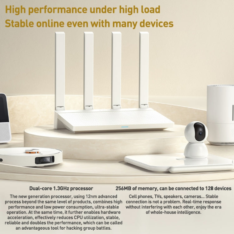 Original Xiaomi AX3000T 2.4GHz/5GHz Dual-band 1.3GHz CPU Router Supports NFC Connection, US Plug Original Xiaomi AX3000T 2.4GHz/5GHz Dual-band 1.3GHz CPU Router Supports NFC Connection, US Plug